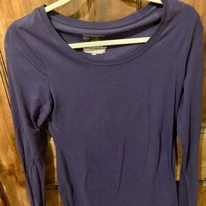 No Boundaries Blue Fitted Long Sleeve Blouse